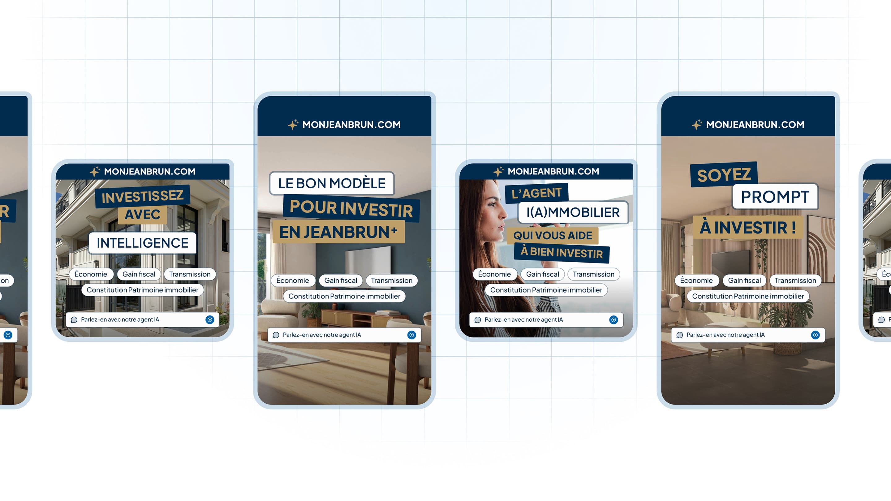 Webdesign et conception de visuel de campagne de communication pour GreenCity Immobilier